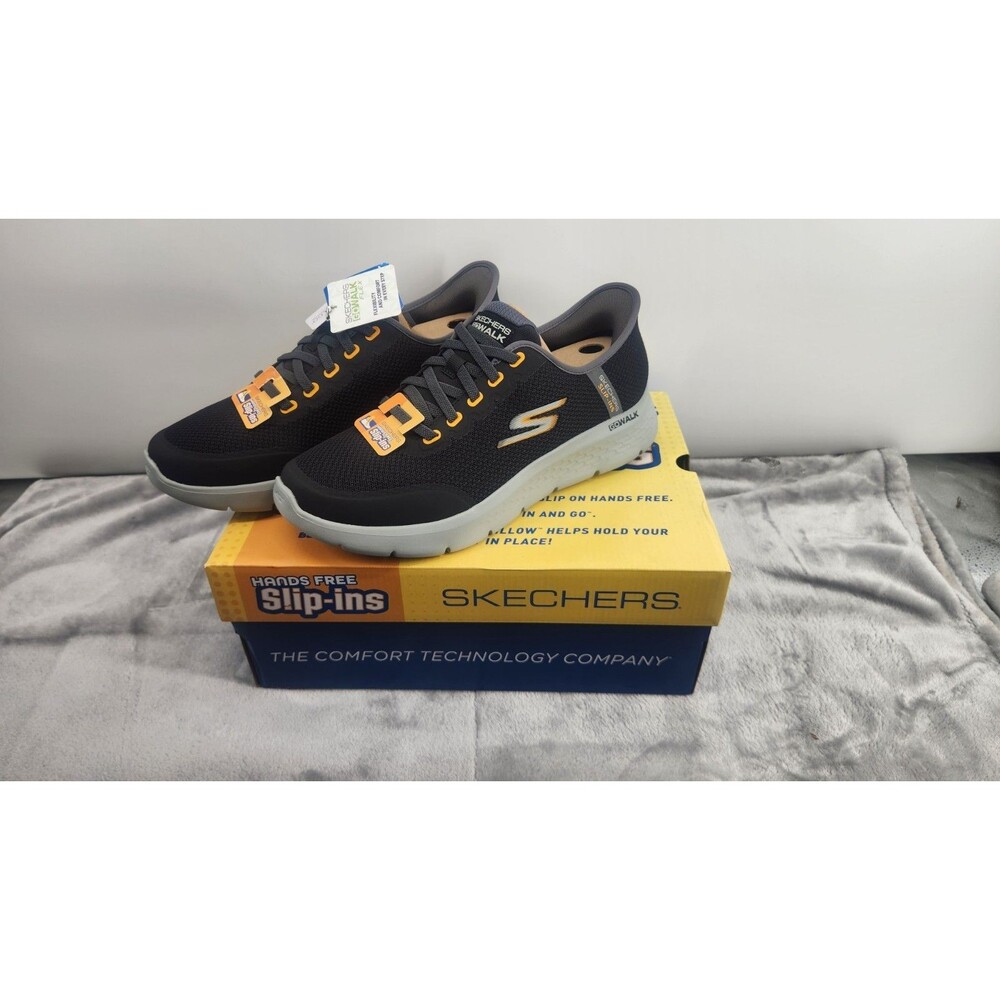 Skechers‎ Men's Size 10 Black Slip-Ins Go Walk Flex Memory Foam Waterproof NWB - Picture 1 of 5
